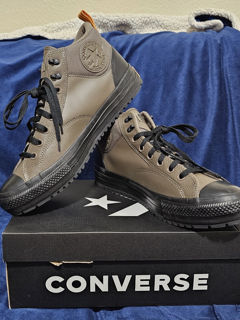 Converse Men’s High-Top Tactical Sneakers in Taupe